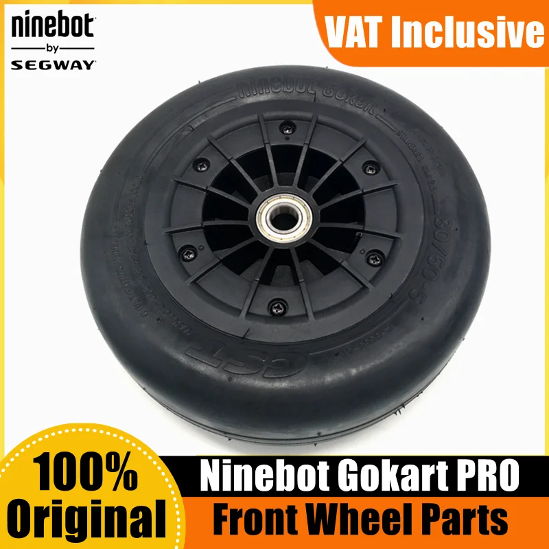 Original Front Wheel Assembly for Ninebot Gokart PRO Kart Kit Refit Smart MAX Self Balance Electric Scooter Front Tyre Accessory