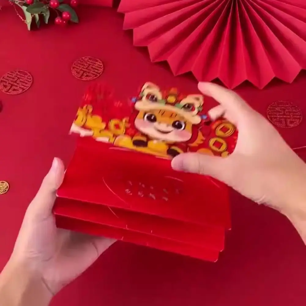 

Money Bag Folding Lucky Red Envelopes Paper Chinese Style Money Envelopes Traditional Cash Envelopes Spring Festival
