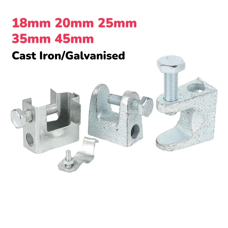 Galvanised C-type Clamps Heavy Sling Steel Cable Fittings Fixed Clip Clamps Cast Iron C Steel Lifting Fixture I-Beam Clamp