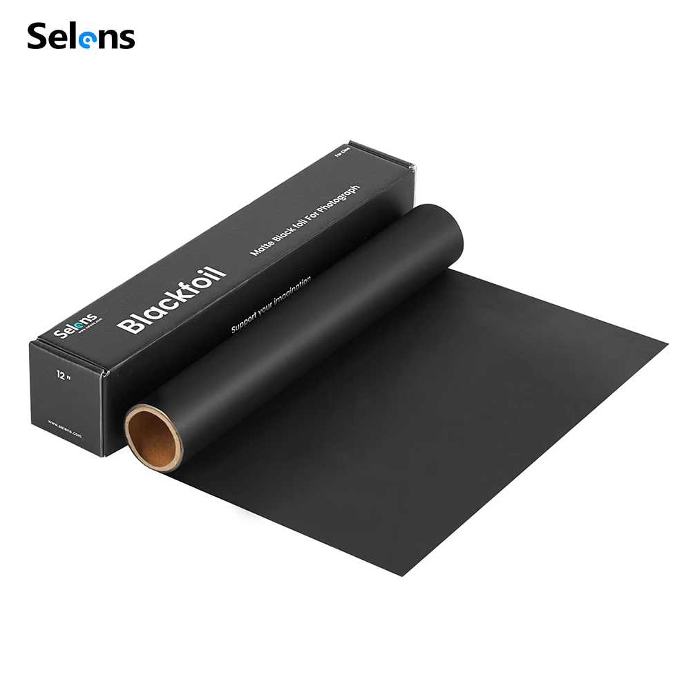 Selens 0.35 X3.8M Double-Sided Matte Aluminum Foil Cinefoil  for Photograph Studio Shaping Light & Masking Light Leaks Control
