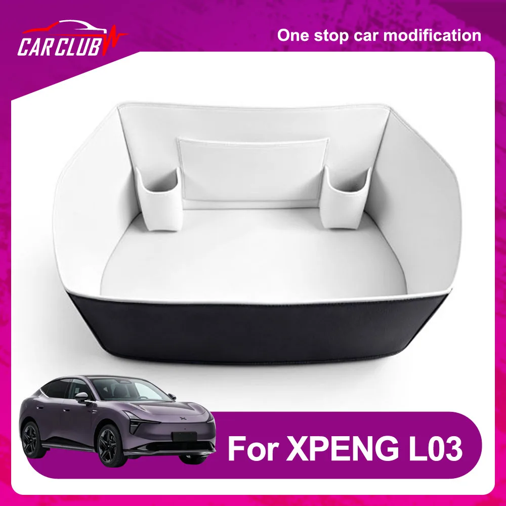 Front Trunk Leather Storage Pocket For XPENG MONA L03 2026 Automotive Parts Cabin Protection Pad Scratch-resistant Wear-resistan