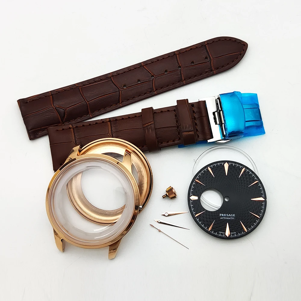 Assembly Accessory 40mm Rose Gold Automatic Case kit Suitable for NH38 NH35 NH36 7S26 4R36 Movement NH35 Watch Case