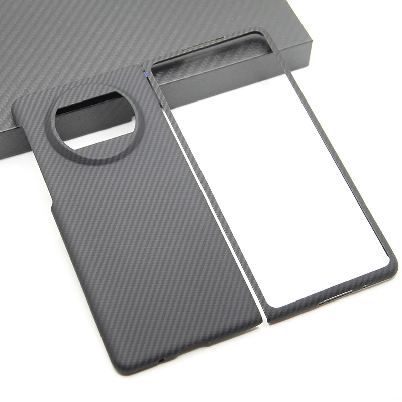 Case for Huawei Mate X3 Real Carbon Fiber Aramid Anti-explosion Fold Cell Mobile Phone Protective Cover Protection Shell