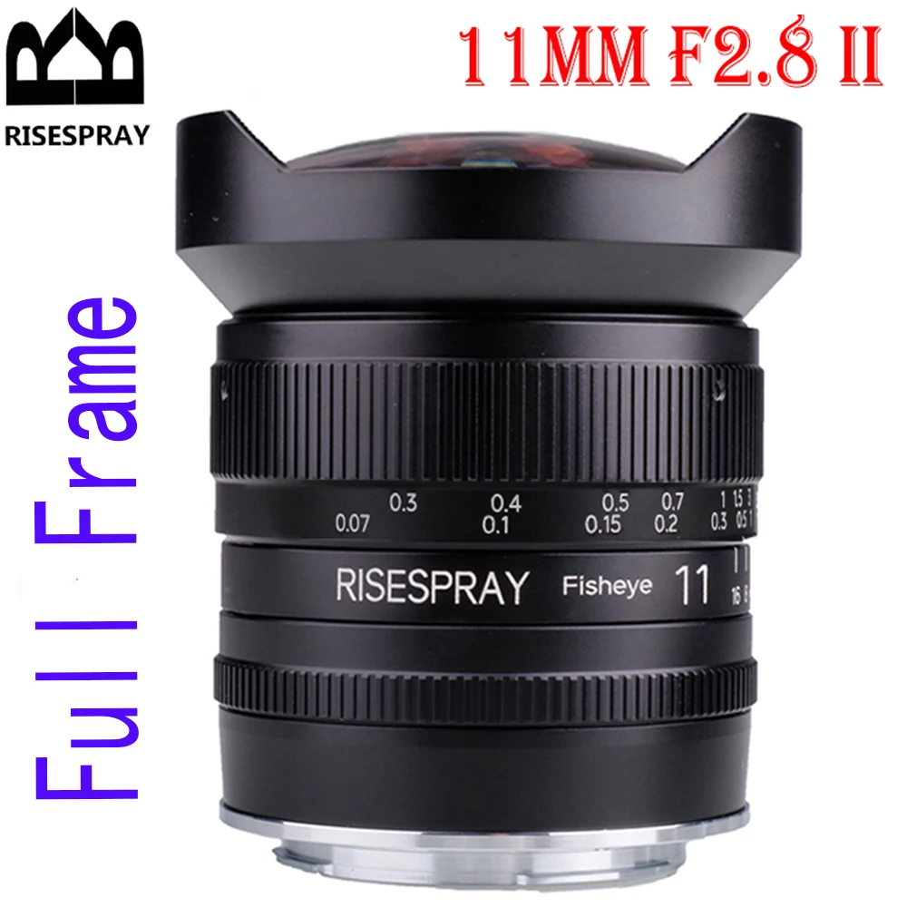 NEW Full Frame 11mm F2.8 II Fisheye Camera Lens with 180° Angle of View for Sony E Nikon Z Canon EOS R  Mirrorless Camera