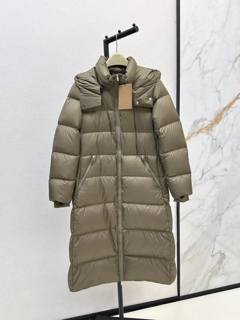 Sweat à capuche à col haut pour femme, veste longue en duvet, sac latéral décontracté, ceinture décorative en métal, solide, haut de gamme, chaud, automne, hiver