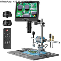 Andonstar AD249S-M-Plus Trinocular 10''  High Definition Digital Microscope with 10-inch Screen + Extension Base for PCB Repair