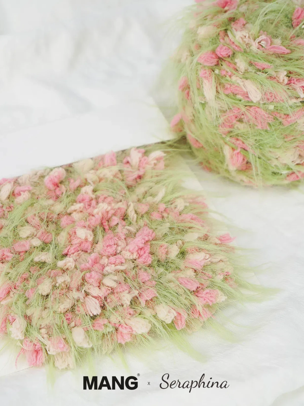 

100g Mixed Knitting Yarn Green Flower Thread Handmade Crochet Stick Needle Woven Bag Hair Loop Yarn Scarf Bag Gift Decor