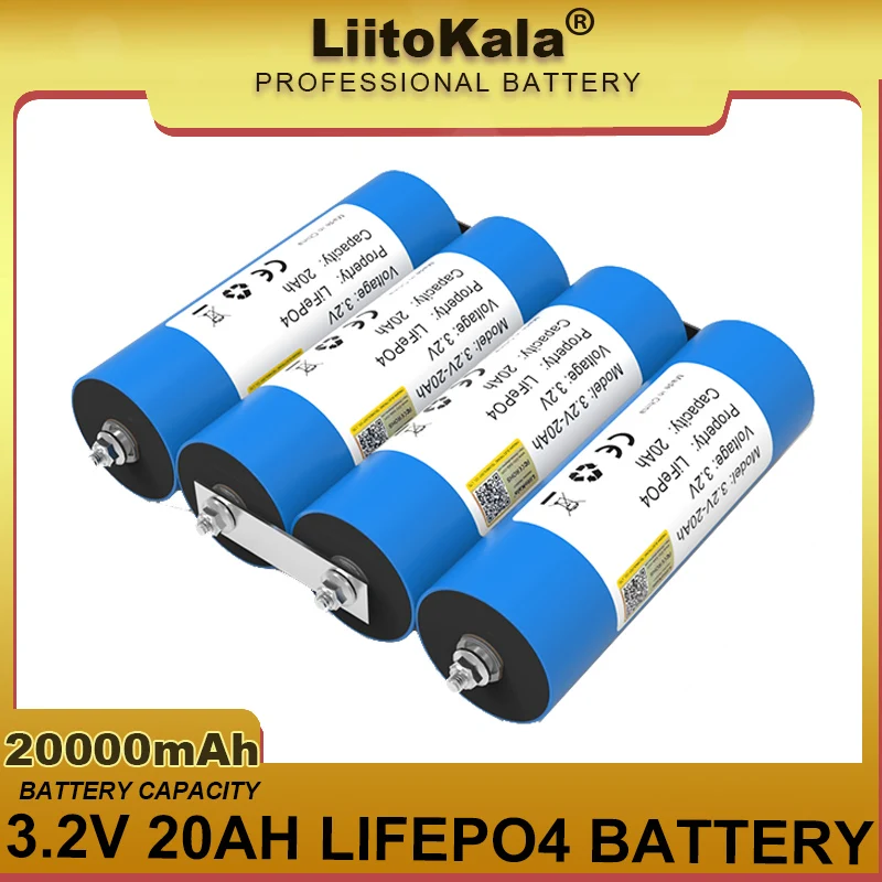 

Grade A 3.2V 20Ah Battery LiFePO4 phosphate Cell for 12V 24V Motorcycle Car motor Modification Inverter camping energy storage