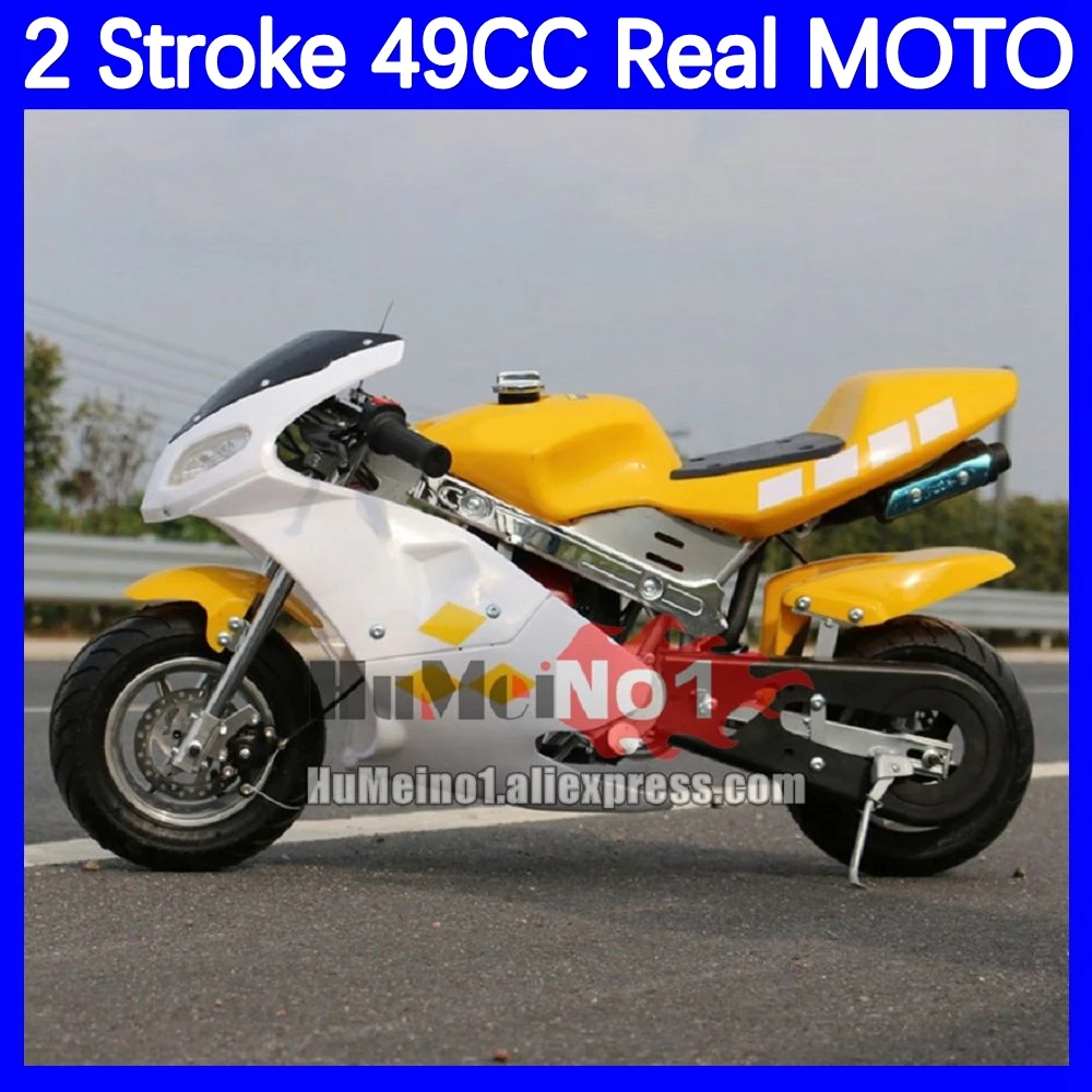 49 50 CC 2 Stroke Gasoline Motorcycle Racing MOTO New Arrivals Motorbike For New Year Birthday Holiday Party Gifts Pocket Bike