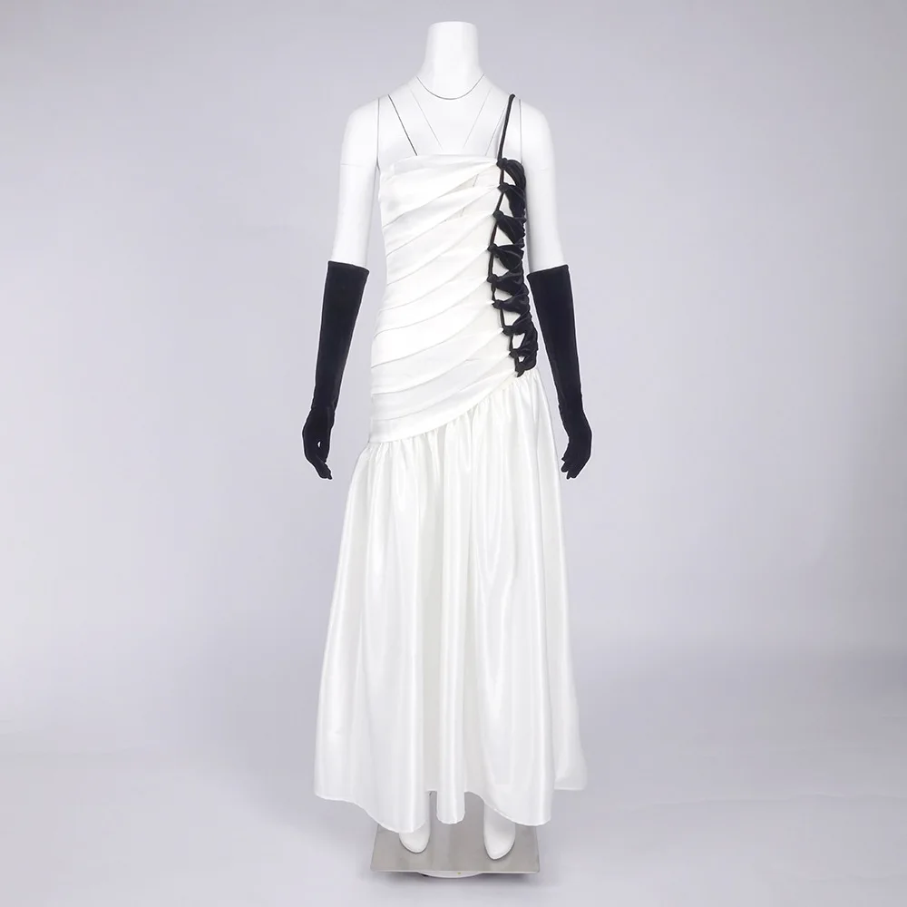 TWOTWINSTYLE Hit Kleur Sheer Gesplitste Ruches Elegante Jurken voor Vrouwen Strapless Mouwloze Patchwork Plooien Jurk Vrouwelijke Mode