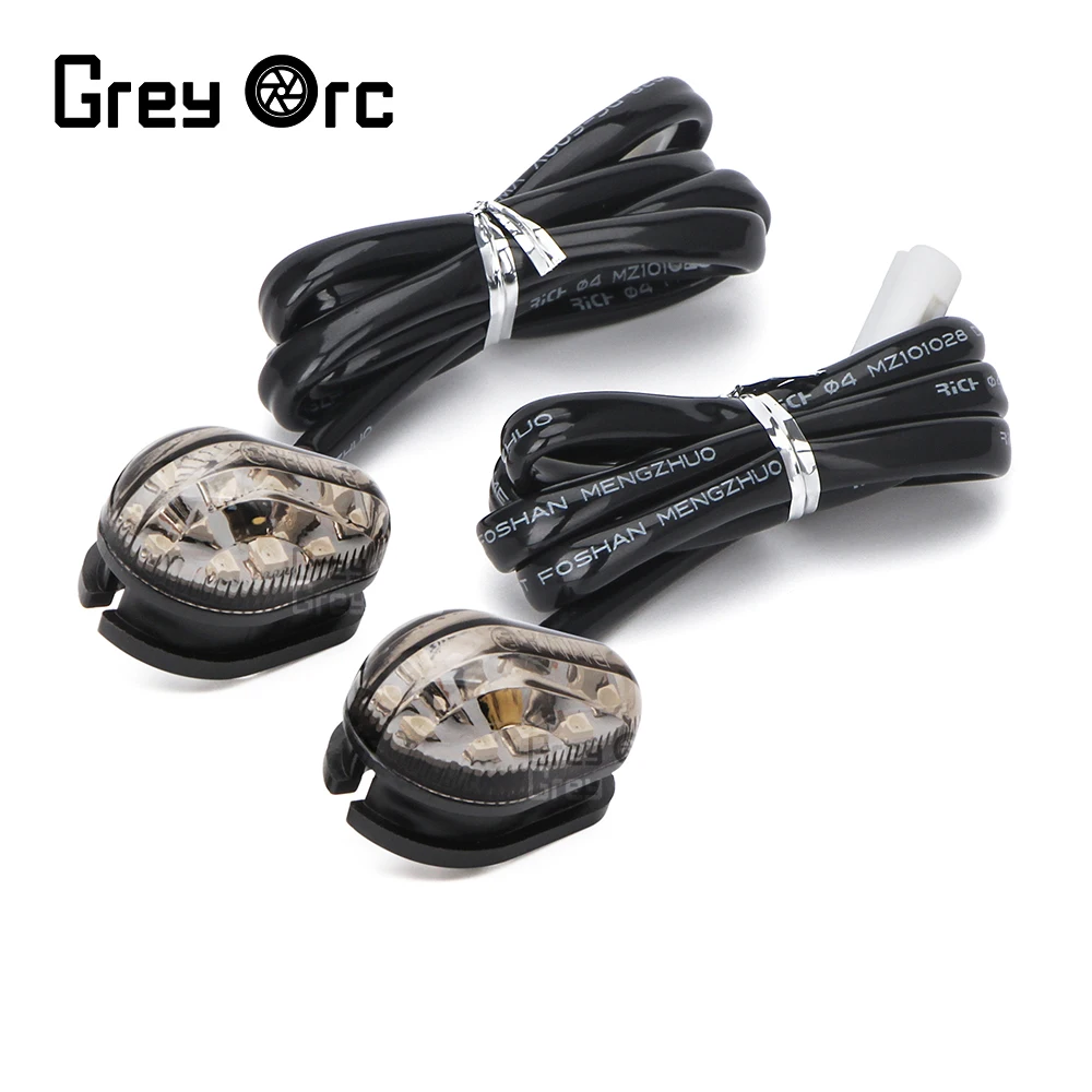 

Motorcycle Mini Led Turn Signals Directional Indicators Flashing Front Flasher Signal Light For Yamaha MT01 MT03 MT07 MT09 MT10