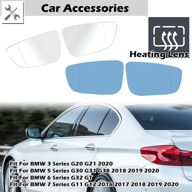 

Side Mirror Glass Heater Anti-fog Defrosting Flat Wing Rearview Mirrors Heating Fit for BMW G30 G31 G38 5 Series 2018-2020 G32