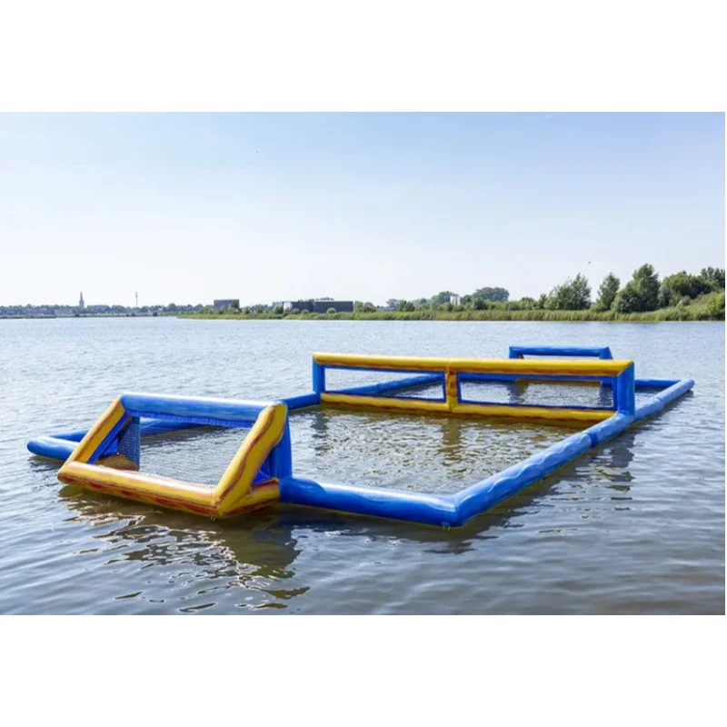 Outdoor inflatable volleyball net playing sports goal inflatable water polo cage net view 4
