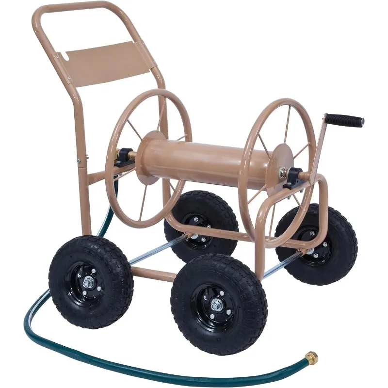 Liberty Garden Industrial 4 Rad 0,625 Fuß Zoll Schlauch Stahlrahmen Wassers ch lauch Rollen wagen für Garten, Garten oder Rasen,