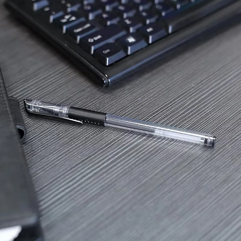 12 قطعة 0.5 مللي متر رصاصة هلام القلم الحبر الأسود الملء مكتب القرطاسية طالب امتحان الأسود قلم توقيع للمدرسة اللوازم المكتبية أقلام