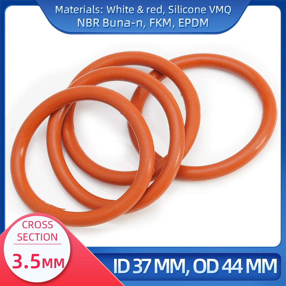 

O Ring CS 3.5 mm ID 37 mm OD 44 mm Material With Silicone VMQ NBR FKM EPDM ORing Seal Gaske