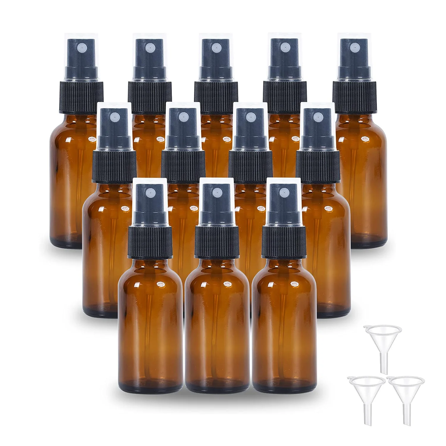 

1Pcs 5ml-100ml Empty Amber Fine Mist Small Glass Spray Bottles Set For Essential Oils Perfume Cleaning Solutions