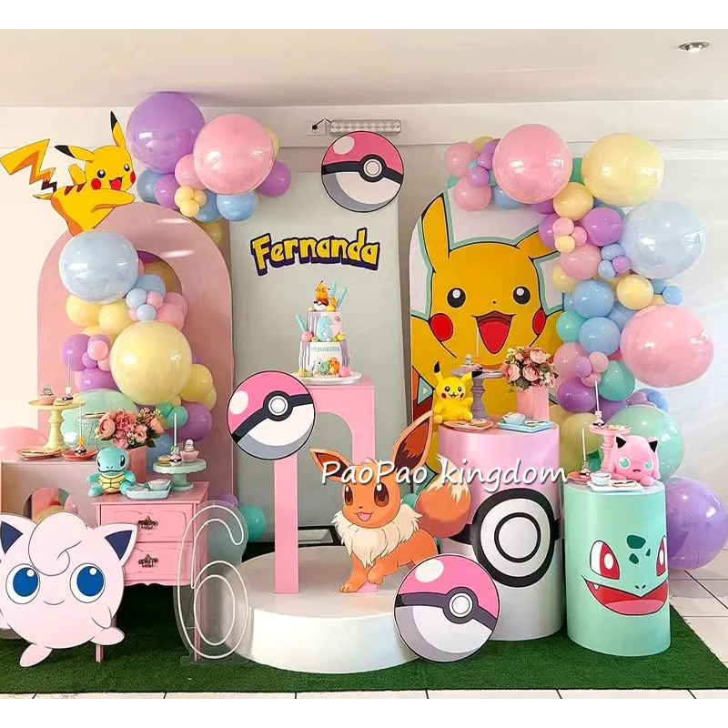 Pokemon Pikachu Ballon Thema Girlande Bogen Ballon Kinder alles Gute zum Geburtstag Party Dekoration Baby Shower Party Geschenke