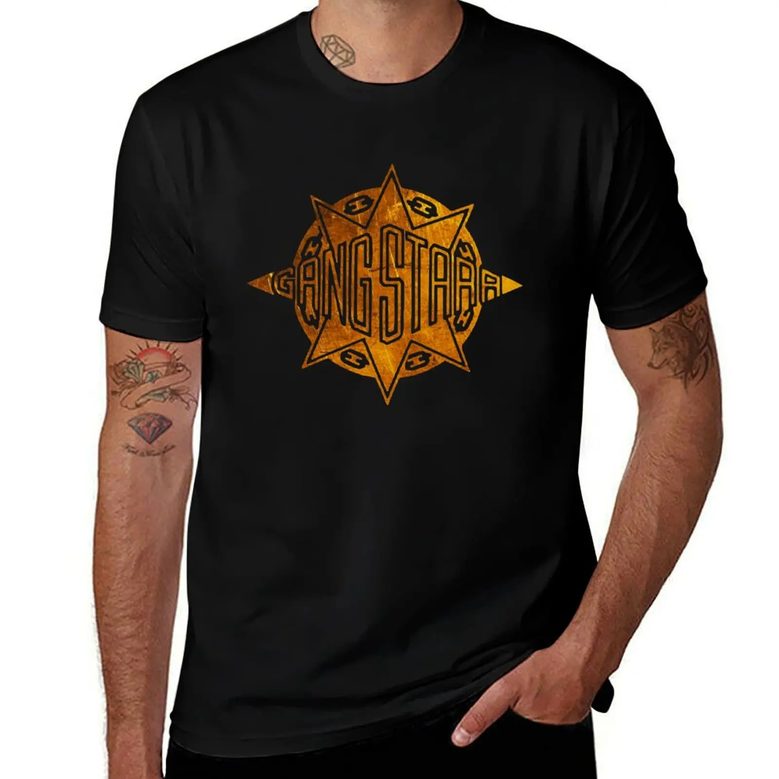 T-Shirt shirts Gang starr T-Shirt t Gold tshirt men shirts of Copy graphic logo- man for t man