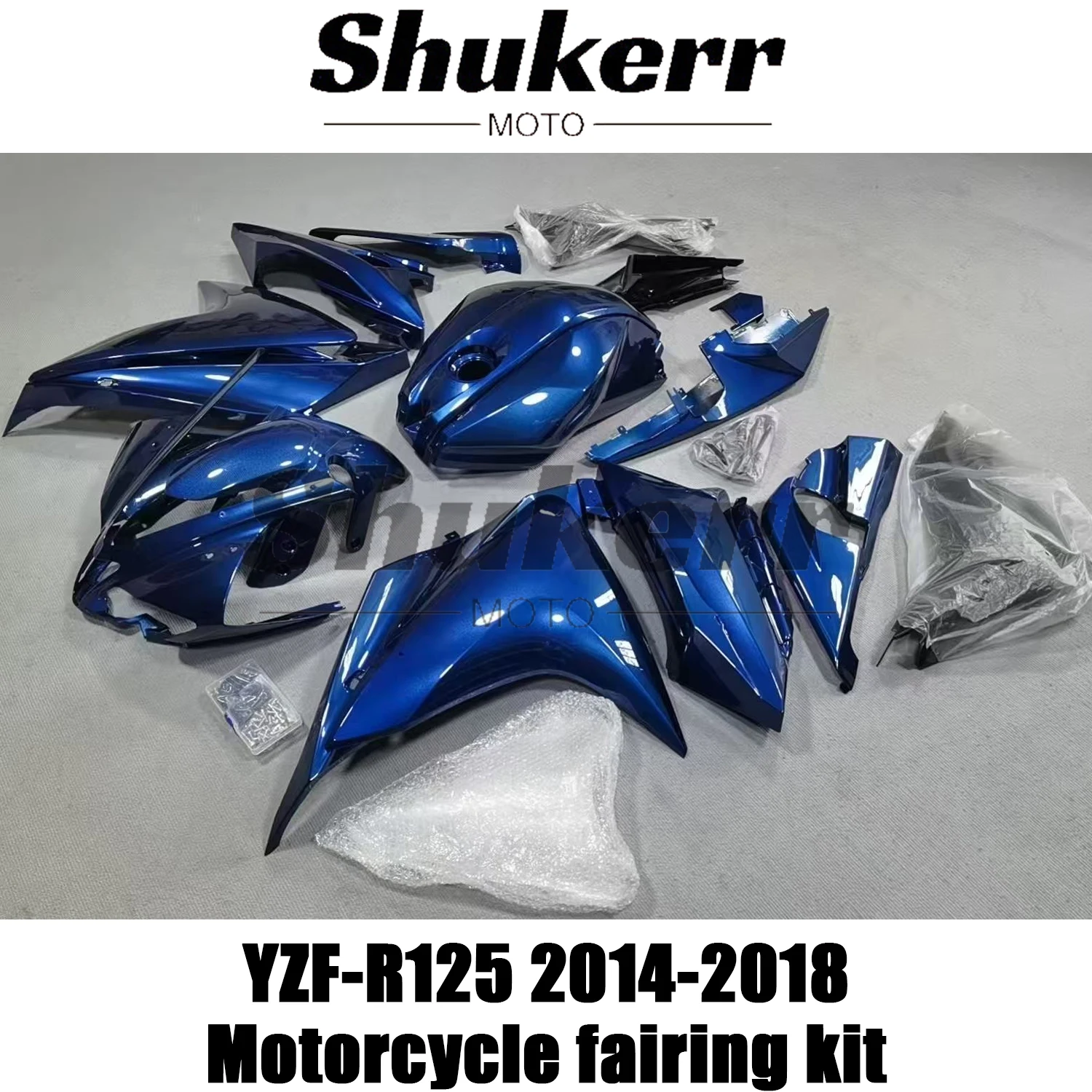 Fit for Yamaha Yzf R125 Yzf-R125 2014-2018 Motorcycle Plastics Fairing Kit Injection Mold Bodywork Panel Blue Kit 2015 2016 2017