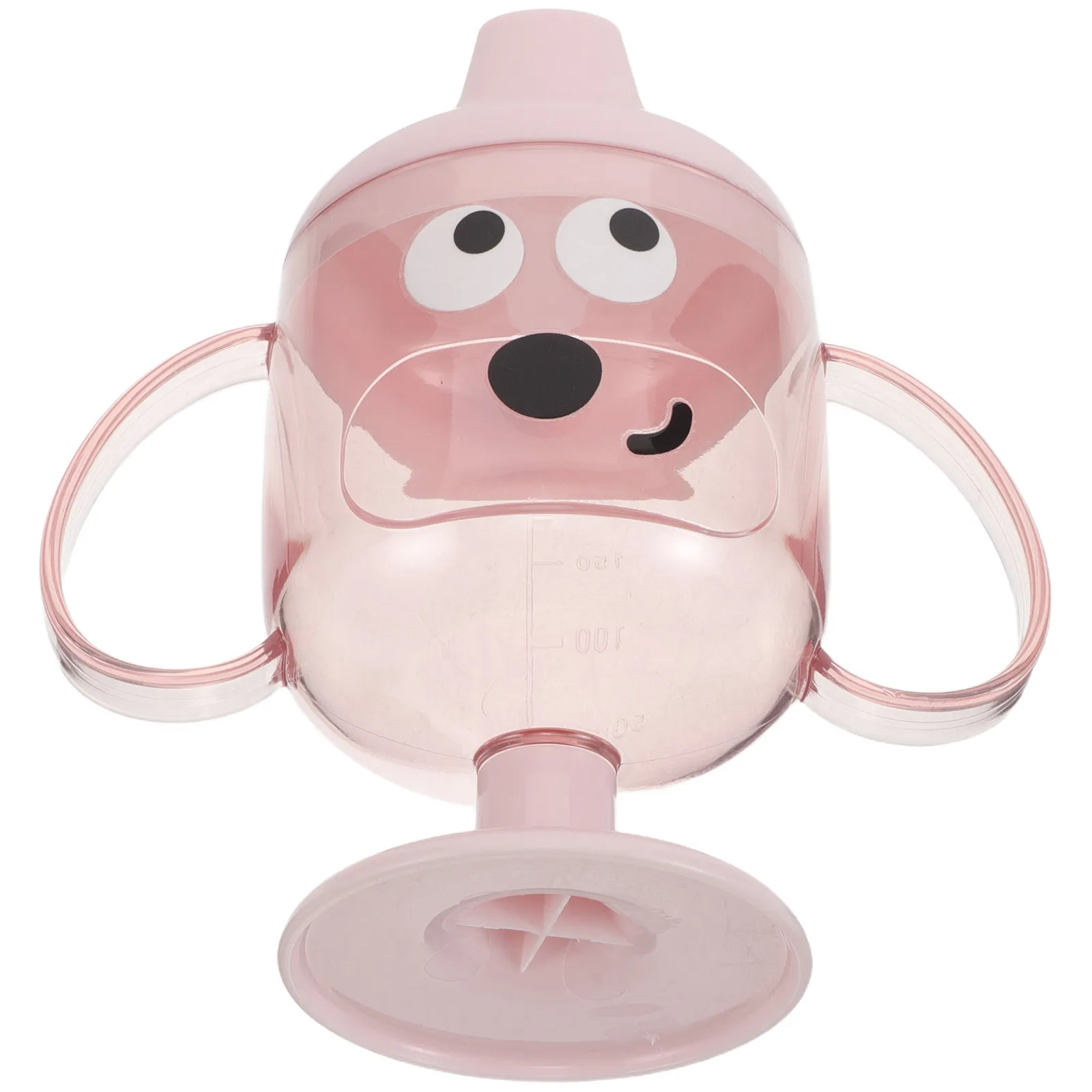 

Baby Learning Drinking Cup Toddler 215Ml Pink Stable High Foot Plastic Spill Proof Infant Training Cup Leak Proof Milk Juice