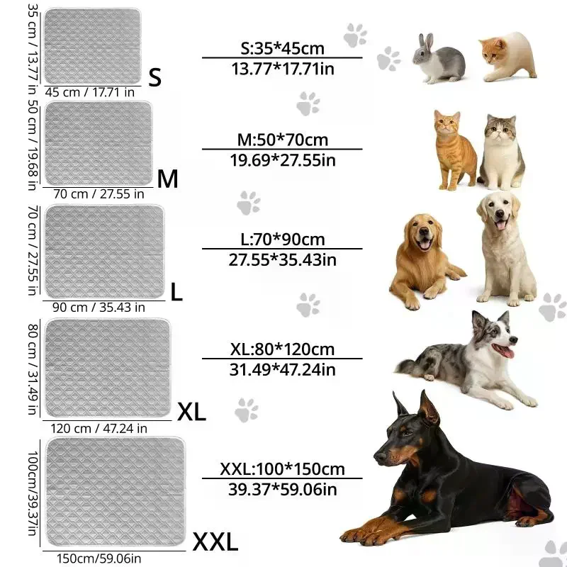 1 Pc Pet Cooling Pad Ceiling Washable and Anti Slip Bottom Large Dog Cooling Bed and Cat Ice Pad Cooling Pad for Pets
