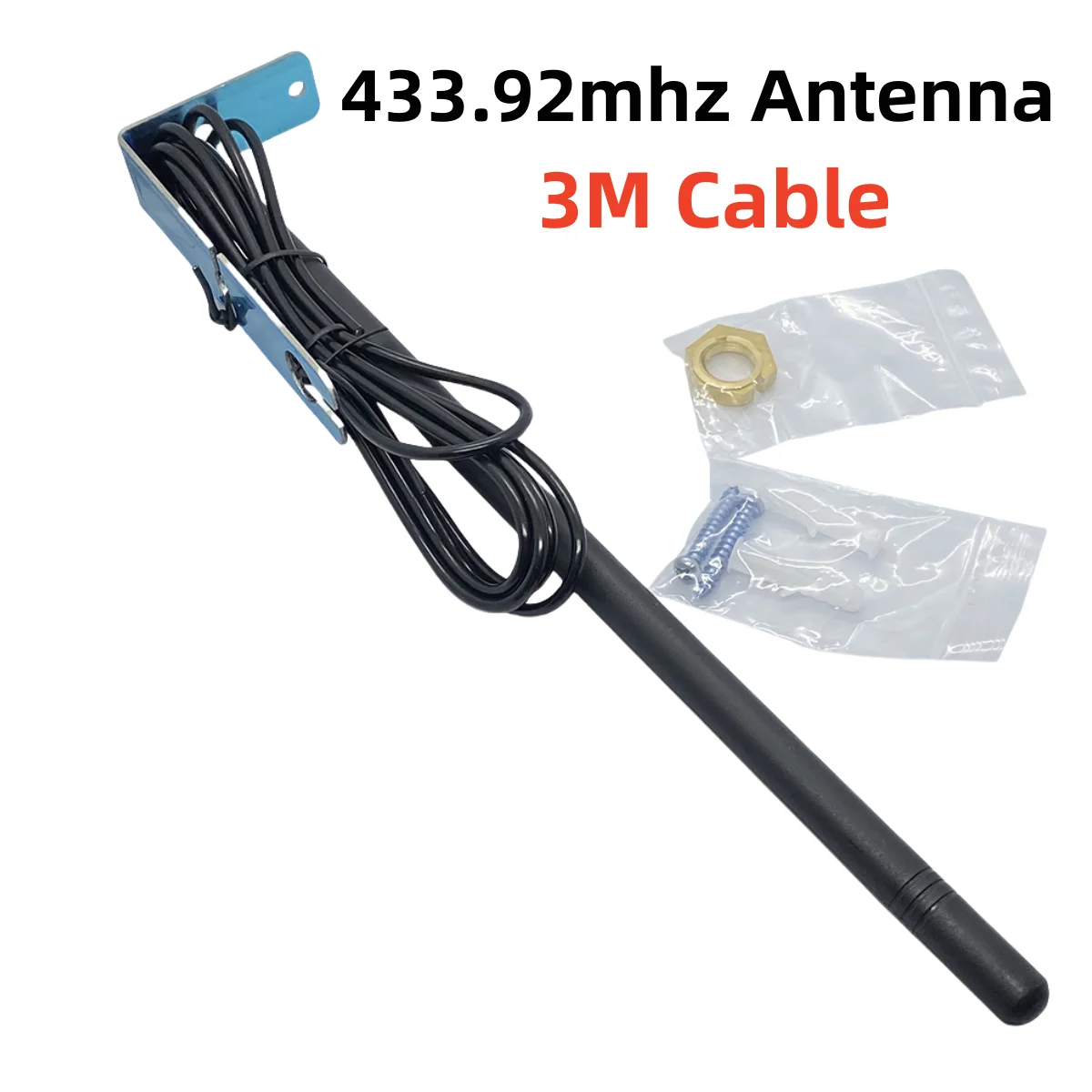 Universal 433MHz 3M cable Antenna for gate garage Radio Signal Booster Repeater Outdoor Waterproof 433.92MHz Gate Control Antenn