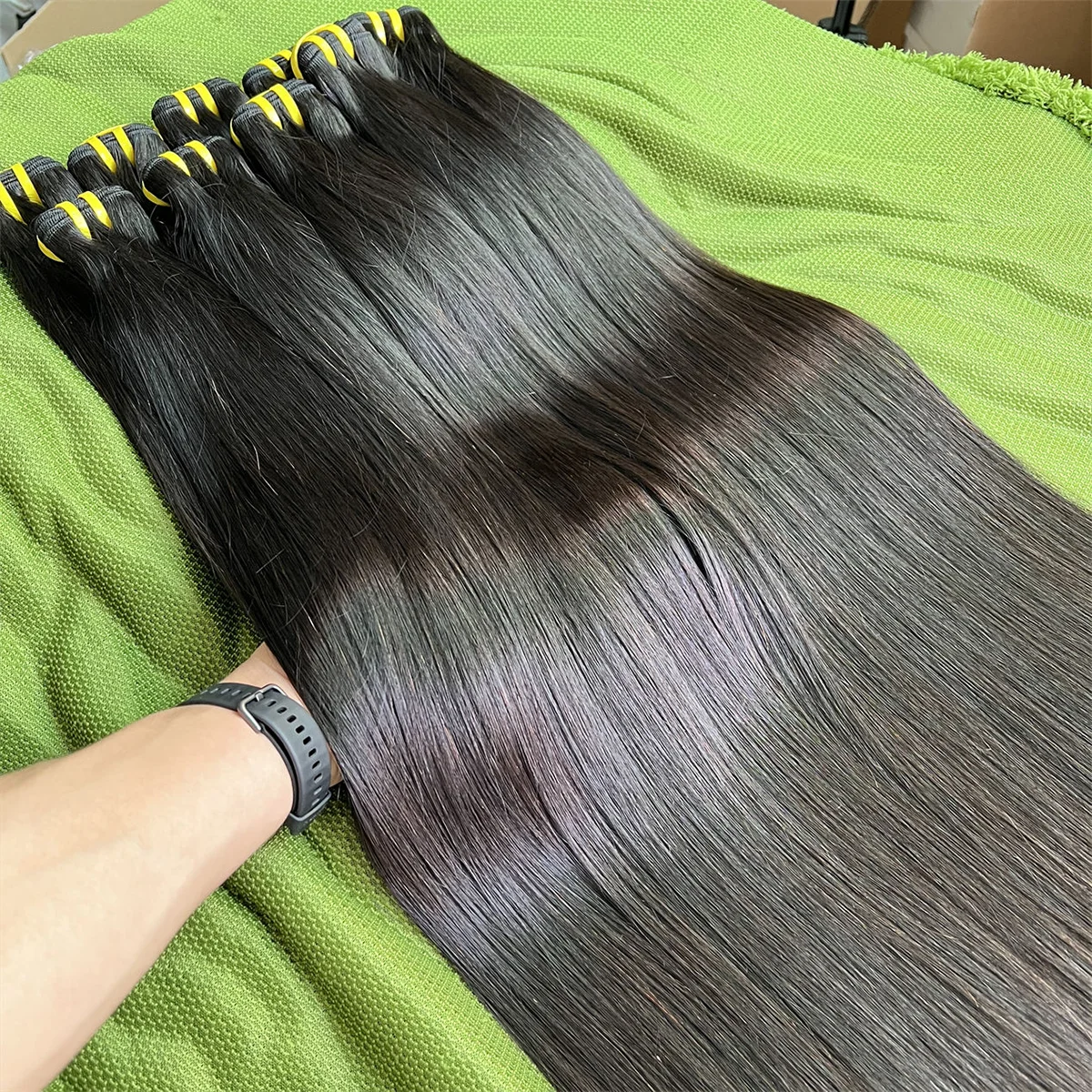 12A Double Weft Remy Human Hair Bundles Tissage Cheveux Humains Straight Hair Bundles Brazilian Virgin Hair Weave Bundles