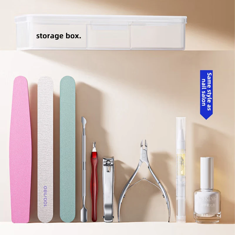 Stainless Steel V-Shaped Dead Skin Clipper Exfoliating Trimming Sanding Strip Nutrition Pen Softening Oil Nail Tool for Professi
