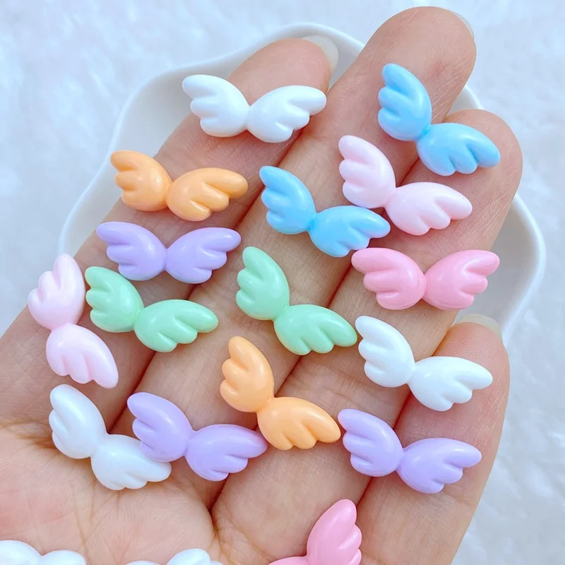 30pcs Cute Angel's Mini Wings Nail Rhinestones Gems Glitter Nail Art Jewelry Manicure Nail Decoration Accessorie