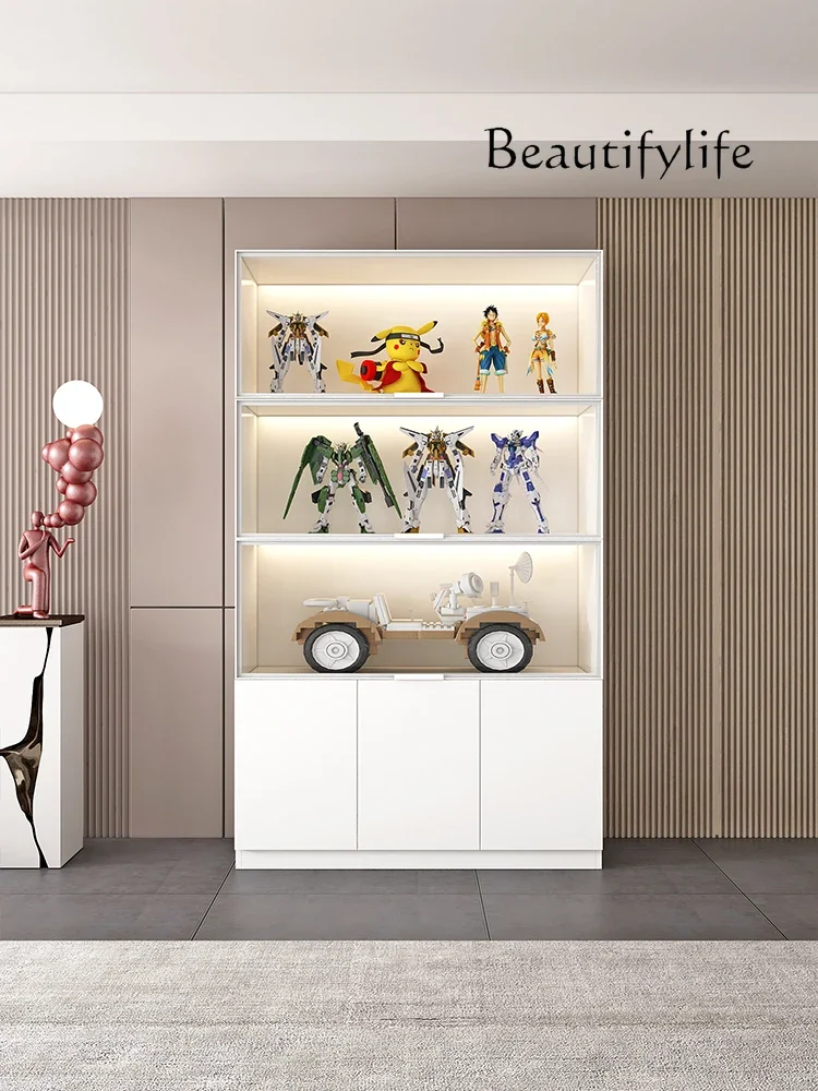 A Figure Lego Display Cabinet Model Toy Transparent Storage Cabinet Dust-proof Glass Door Household Display Cabinet