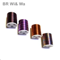 BR Wi & Wa Metallic Thread for Fishing Rod, Rainbow Color, 230m, Spool Size A, Fishing Rod Component, DIY Rod Building Repair, 1