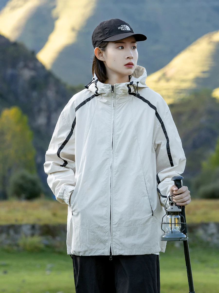 

Fall 2025 New Mountain Series Outdoor Travel Climbing Color Blo Jaet Men's Women's Couple's Loose Fit Long Sve Zipper