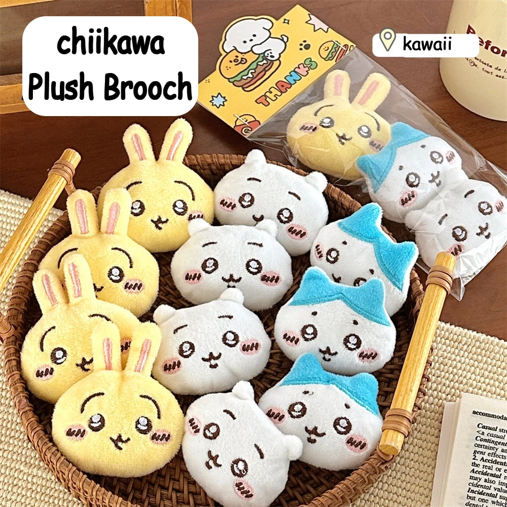 

Милая плюшевая брошь с героями мультфильмов Чиикава, украшение для рюкзака для девочек, аксессуары для сумки, кукольный шарф, булавка для одежды, подарки для детей