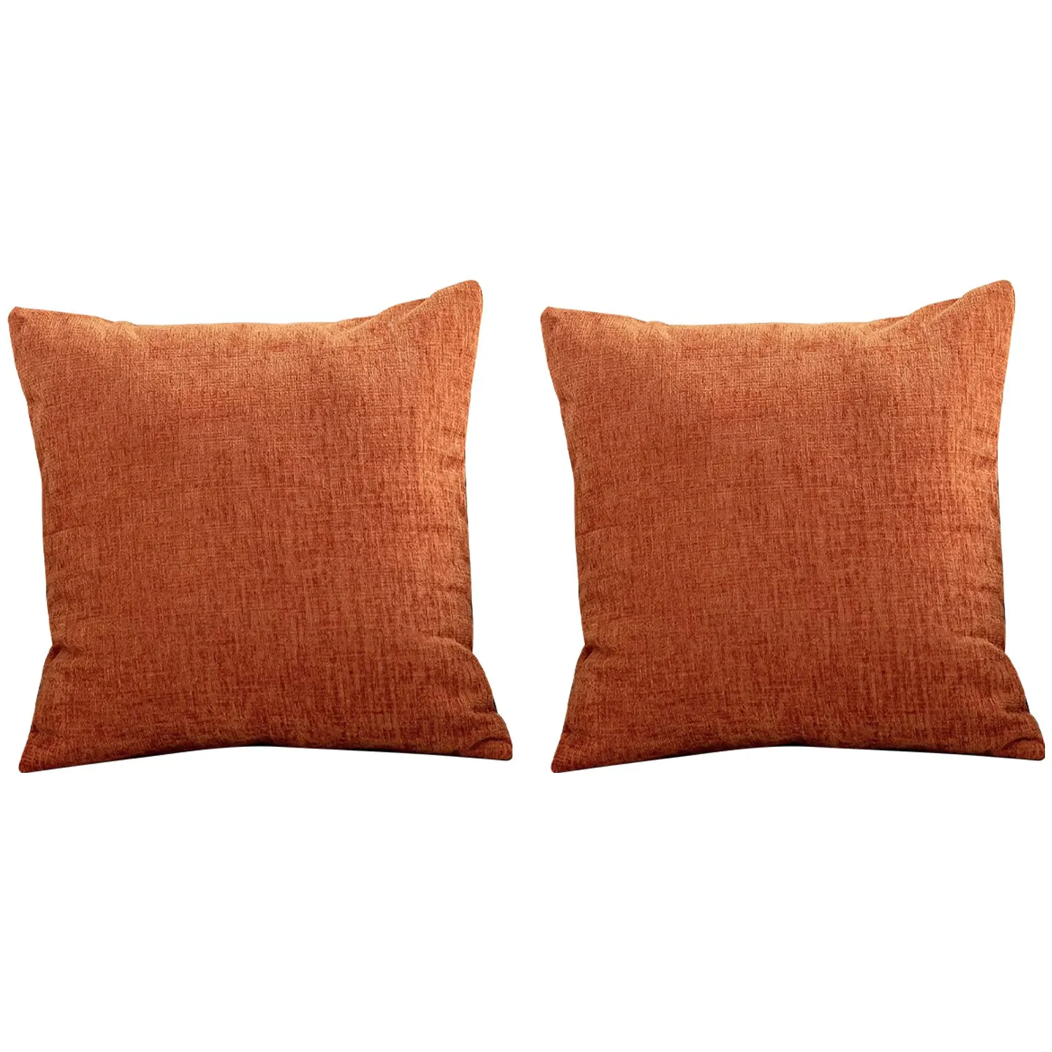 

Burnt Orange Pillow Covers 18X18 Inch Set of 2 Modern Farmhouse Rustic Decorative Throw Pillow Cover Square Cushion Case