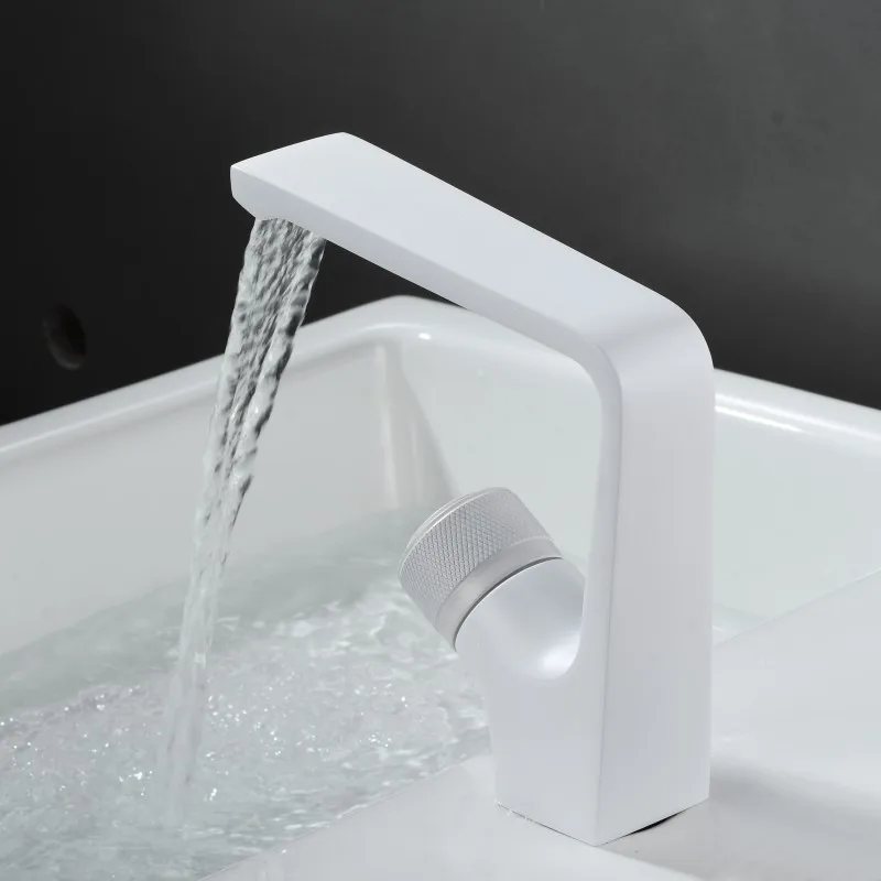 Becola Brass Push Button Faucet Black Bathroom Mixer Chrome Wash Basin Faucet Deck Mount Hot and Cold Sink Faucet