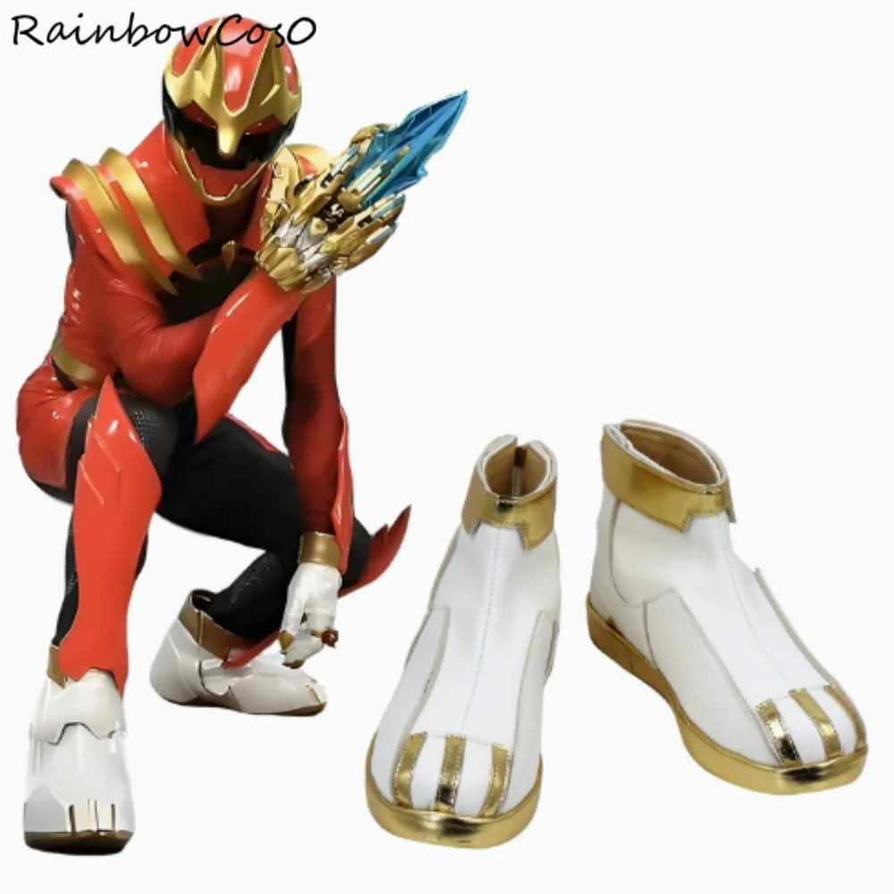 

No.1 SENTAI GOZYUGER Cosplay Shoes Boots Game Anime Party Halloween RainbowCos0 W4775