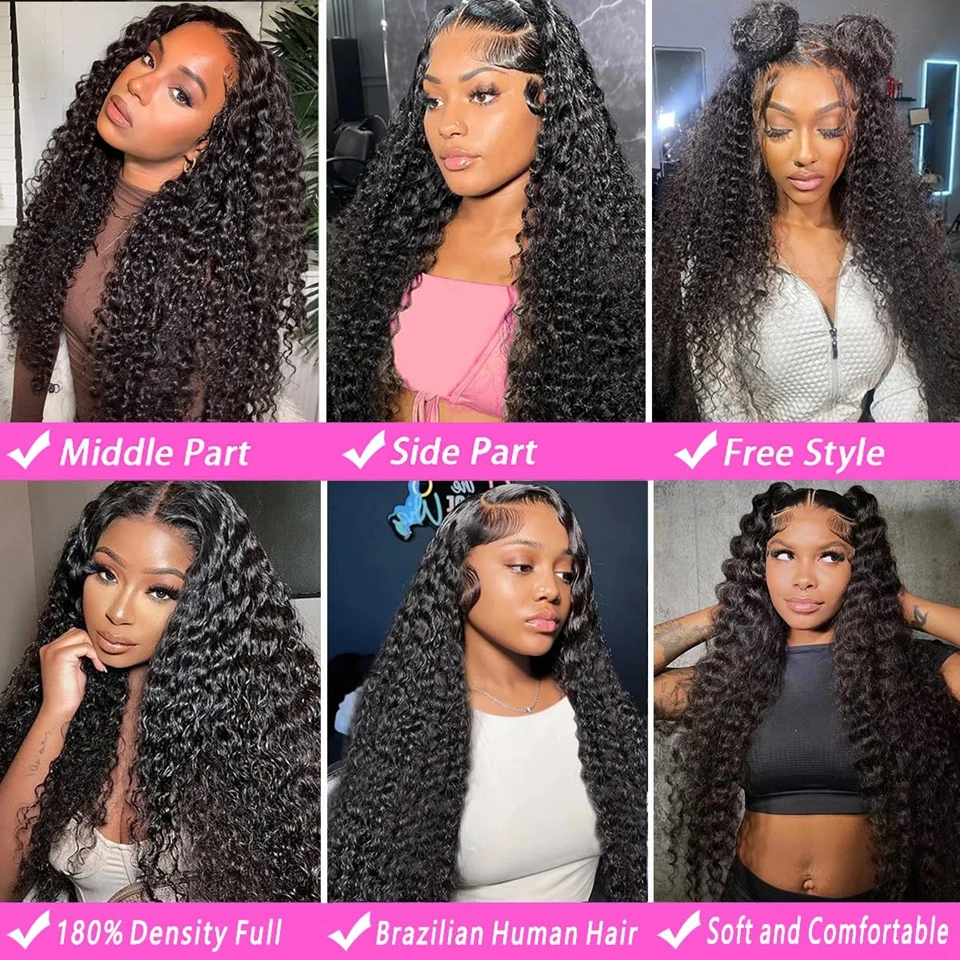 Diepe Golf Frontale Pruik 13X6 Hd Lace Front Pruik Brazilian Human Hair Pruiken Voor Vrouwen 13X4 Pre Tokkel Krullend Kant Frontale Pruik