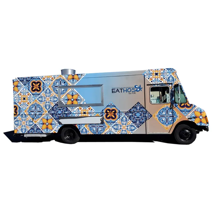 Camión expendedor de 5 metros de largo, furgoneta contenedor, cafetería, furgoneta de comida, carrito de helados, camión de café a la venta