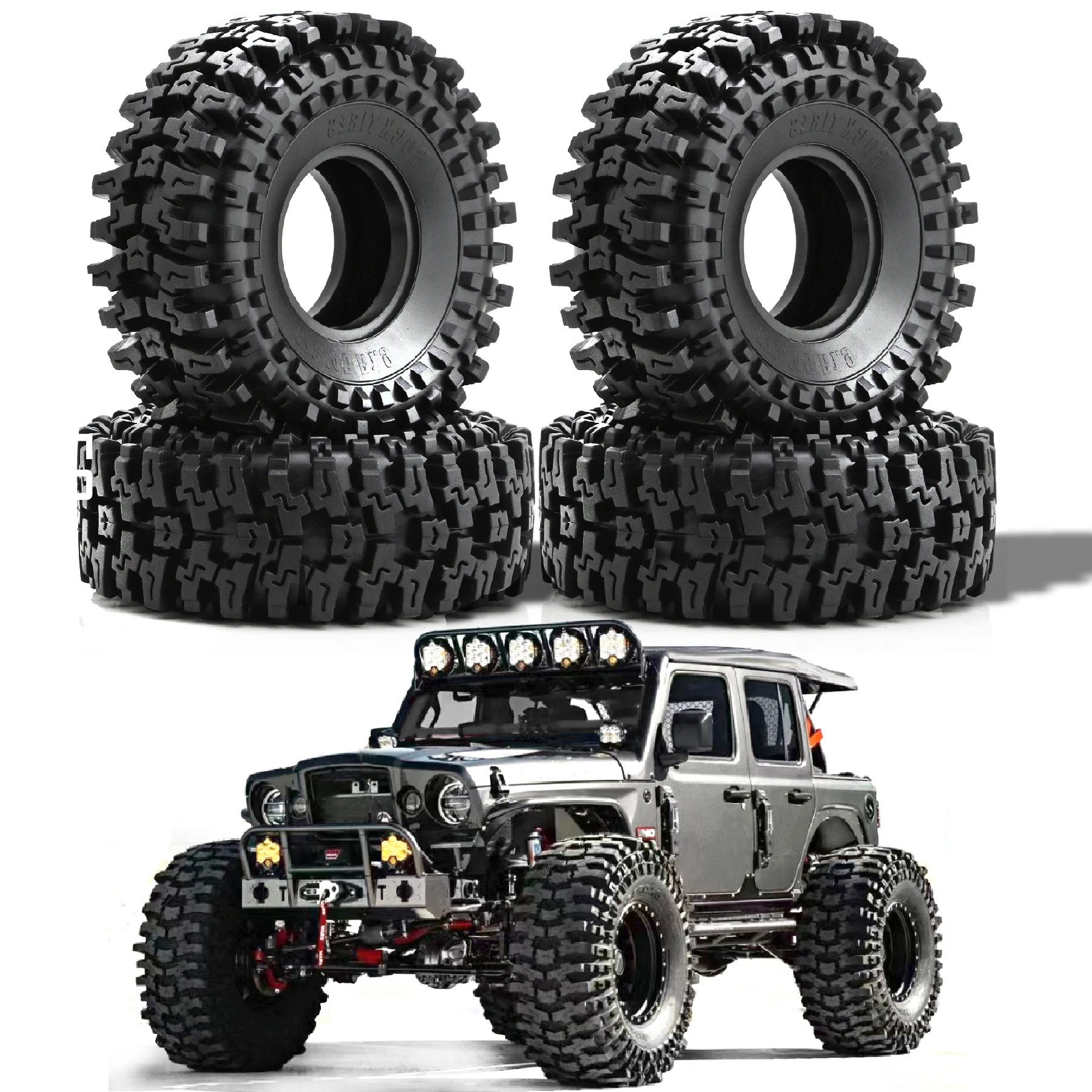 1.9 Crawler Tires(4PCS)  Compatible with FCX10 Axial SCX10 Pro SCX10 UTB18 TRX4 Redcat Gen8 7VS4-10 1/10 RC Crawler