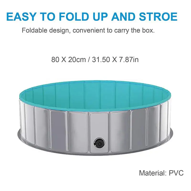 Foldable Dog Bathtub Kids Swimming Pool Portable Outdoor Bathing Basin PVC Pet Bathing Tub Children Ball Pits Paddling Pool