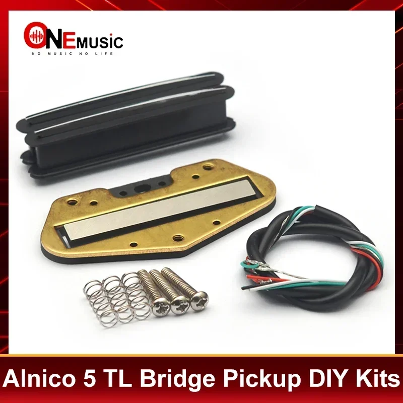 [Pickup DIY Kits] Alnico 2/5 TL Bridge Humbucker Pickup Kits- Plastic Bobbin/ Blade Pole Piece/Fiber/Brass Base for TL Guitar