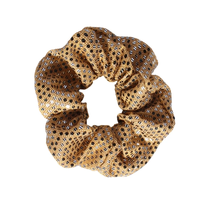 50JB Elegant Scrunchies Sequined Embellished Hairband Fashionable Haripieces Elastic Hair Scrunchy for Women and Girls