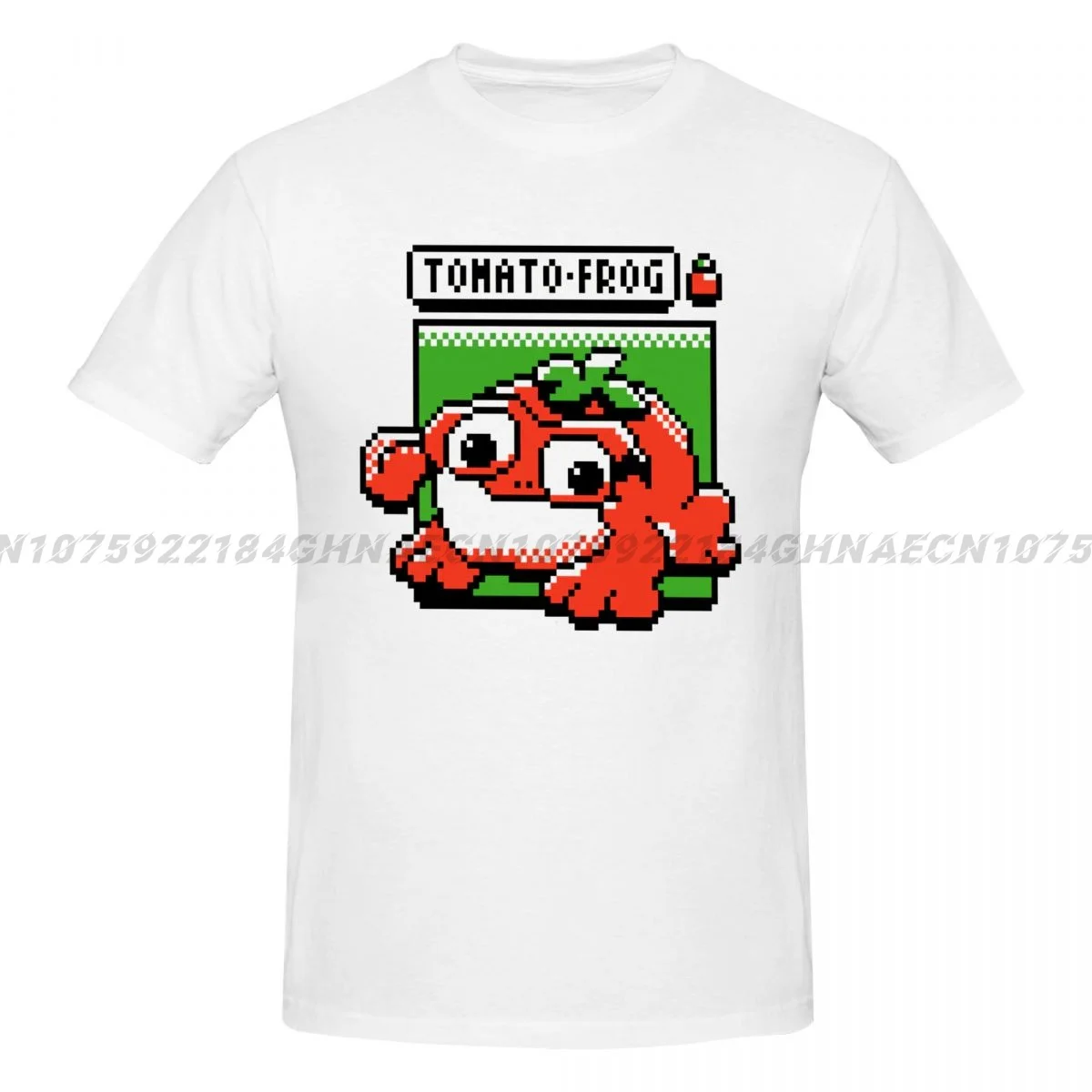 

Tomato Frog Prints Mans Cotton Tee Clothing Creativity Short Sleeve Fashion Casual Loose Tops