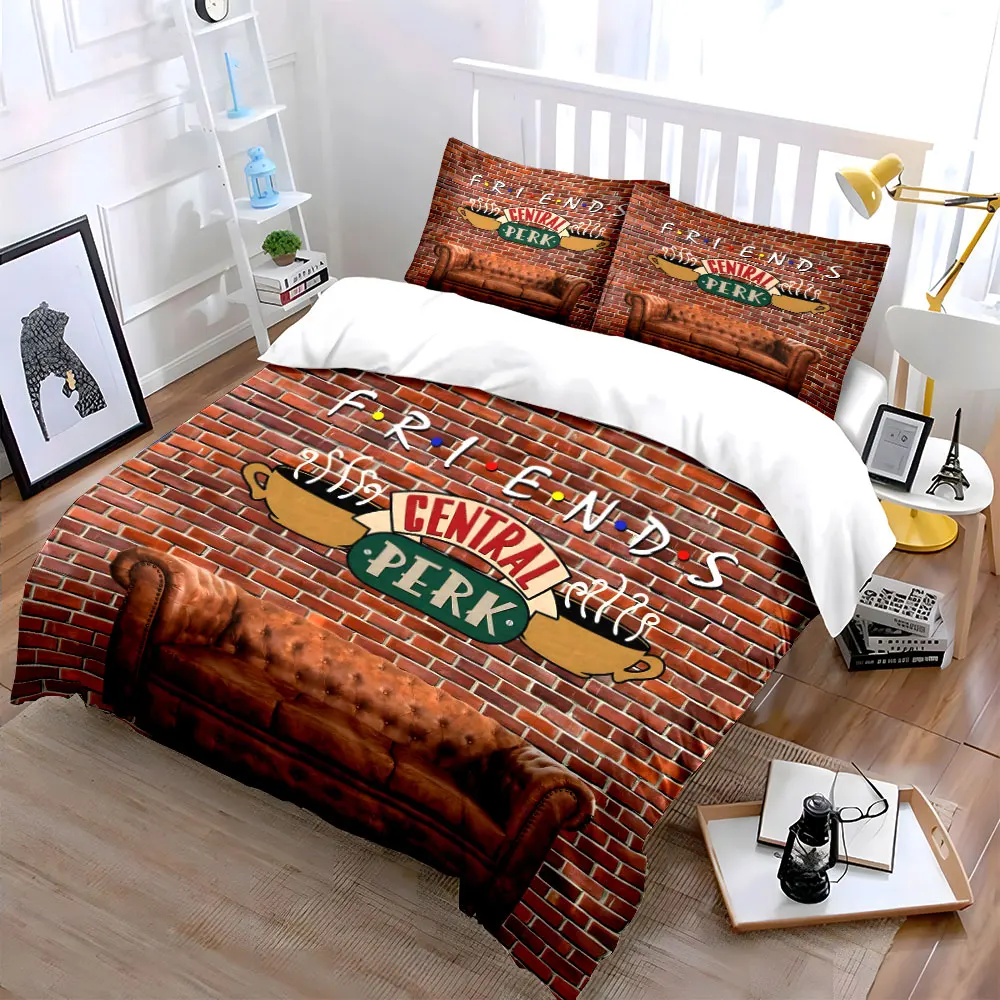 Friends Coffee Shop Decor Set Multiple sizes kid's and adults' bedroom Exquisite 3PC bedding set, gift