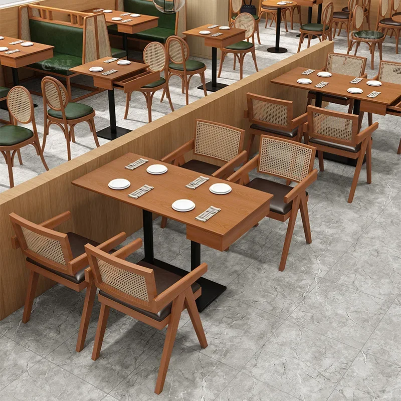 

-Furniture Restaurant Chair and Tables Restaurant Booth Seating Commercial Fast Restaurant Furniture