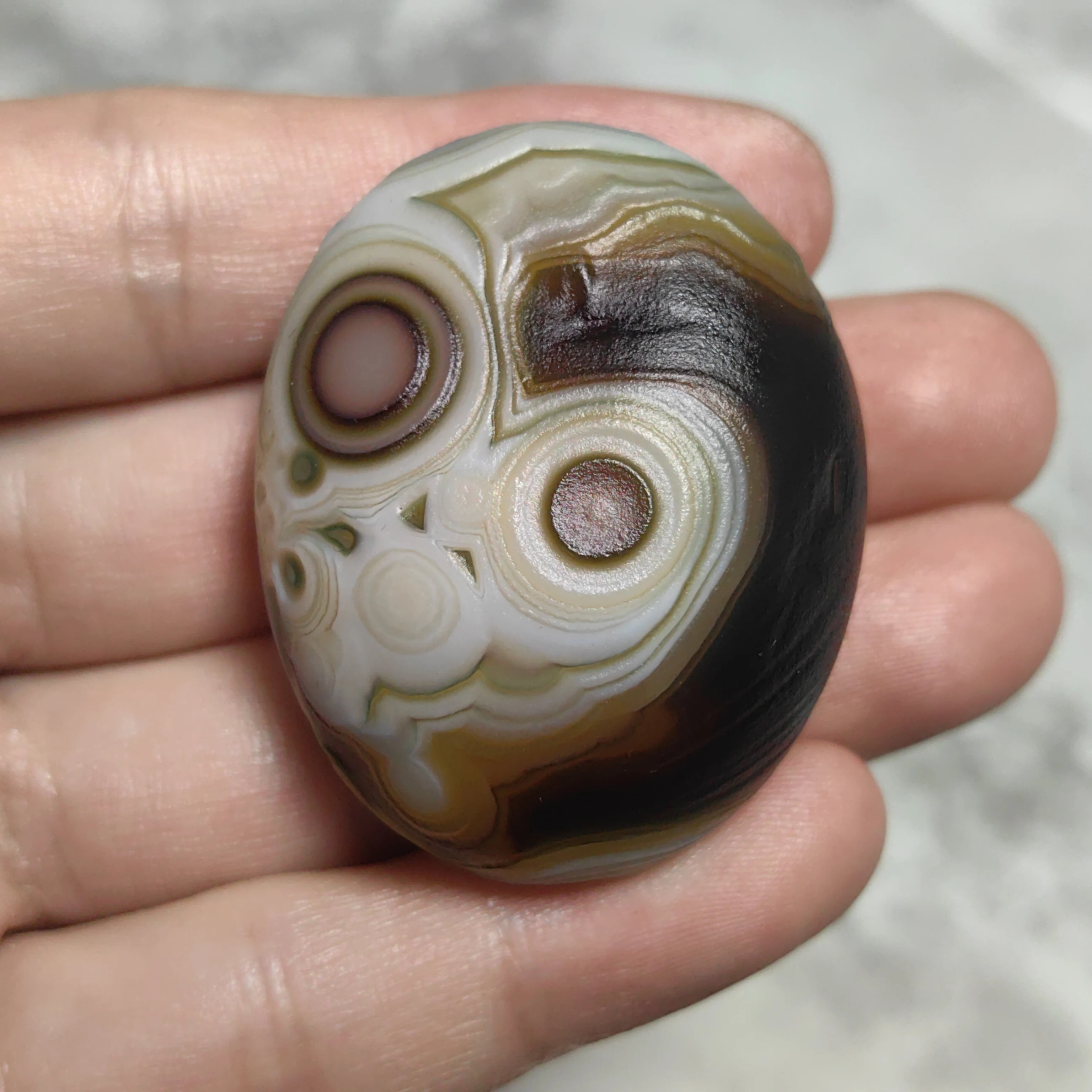 Pure Natural Divine Eye Agate Gobi Meditation Stress Relief Against Negativity Good Luck Attract Wealth Jewelry DIY Decoration