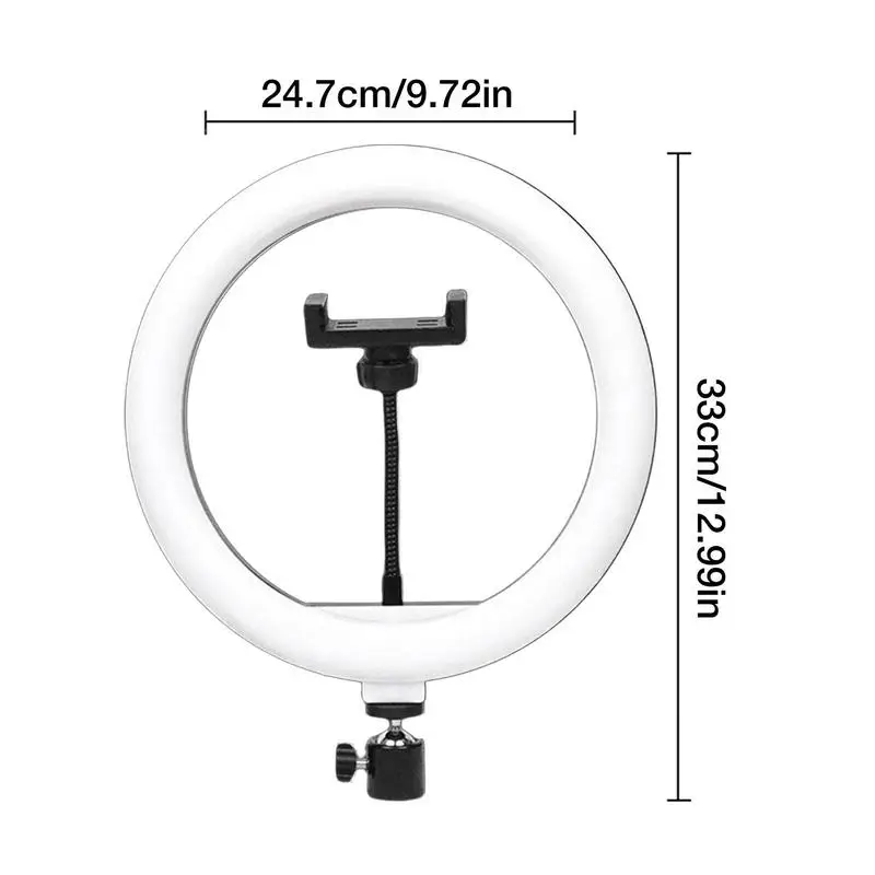 Portable Ring Light Selfie Ring Light USB Selfie Ring Light With Phone Holder Desk Tripod Lighting Modes Remote For IOS &Camera