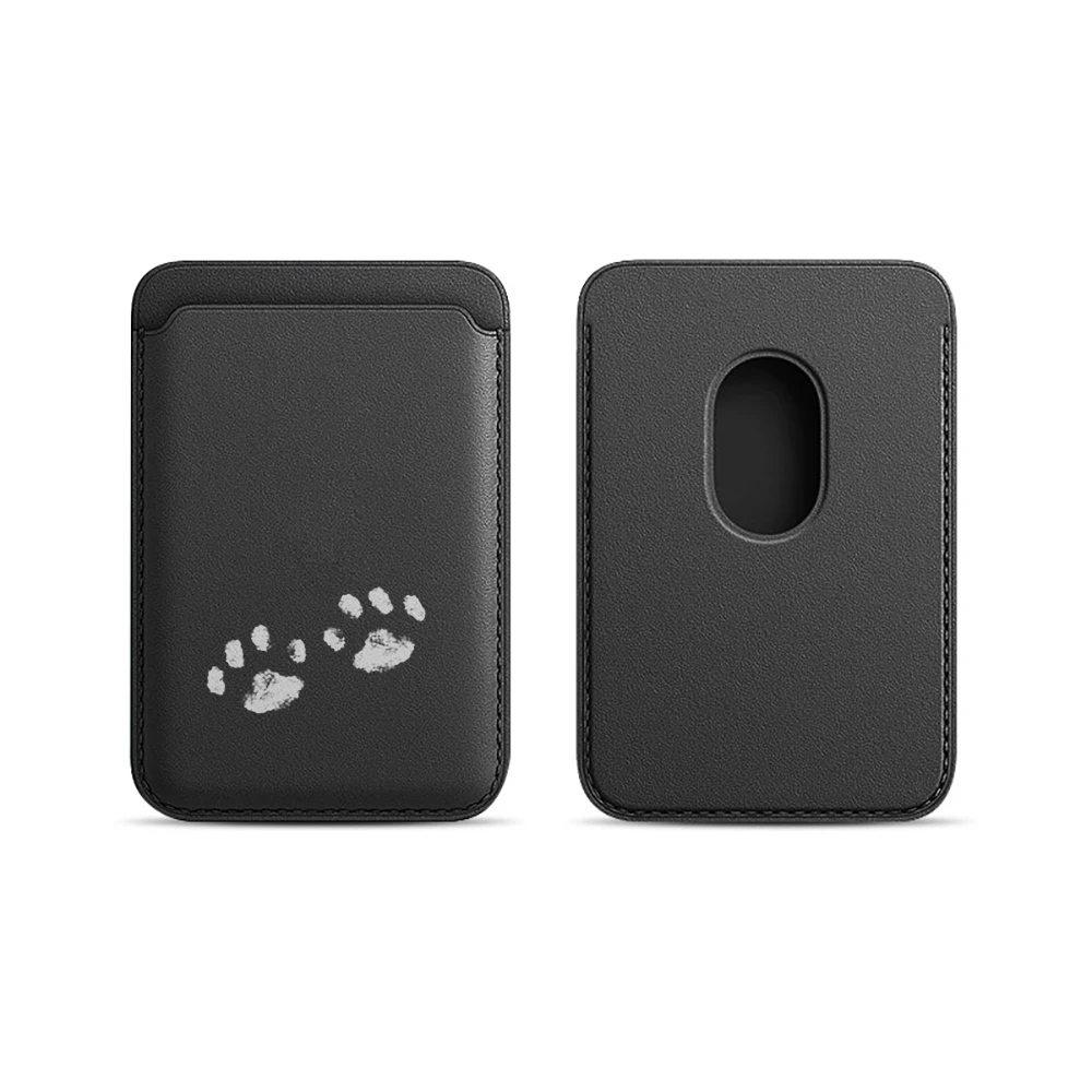 Niedliche Paw Bean Leder-Kartenhülle Handy-Kartenhalter Magnetische Hülle Geeignet für alle iPhones mit Magsafe-Kartenfunktion Handy-Rückentasche – Detail 8