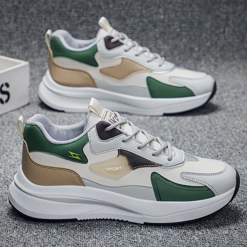 

Модные мужские кроссовки, уличная нескользящая походная обувь для мужчин, удобная повседневная обувь на шнуровке, прочная мужская рабочая обувь на платформе